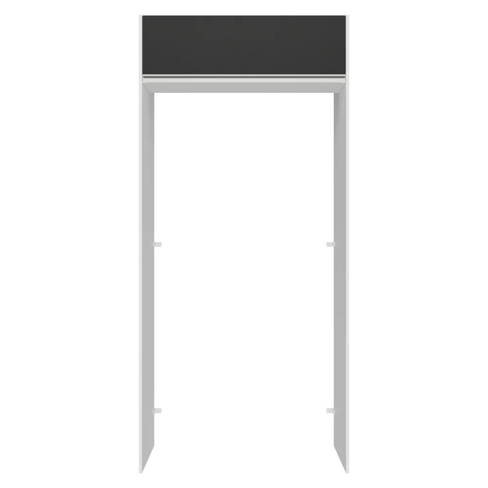 Porta-Geladeira 103 cm 1 Porta Basculante Branco/Preto Glamy Madesa - Image 6