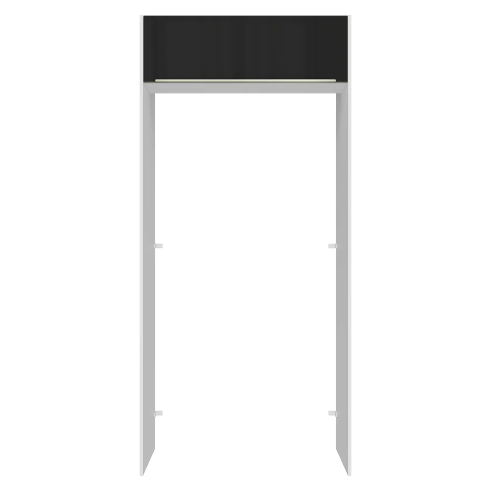 Porta-Geladeira 103 cm 1 Porta Basculante Branco/Preto Lux Madesa - Image 10