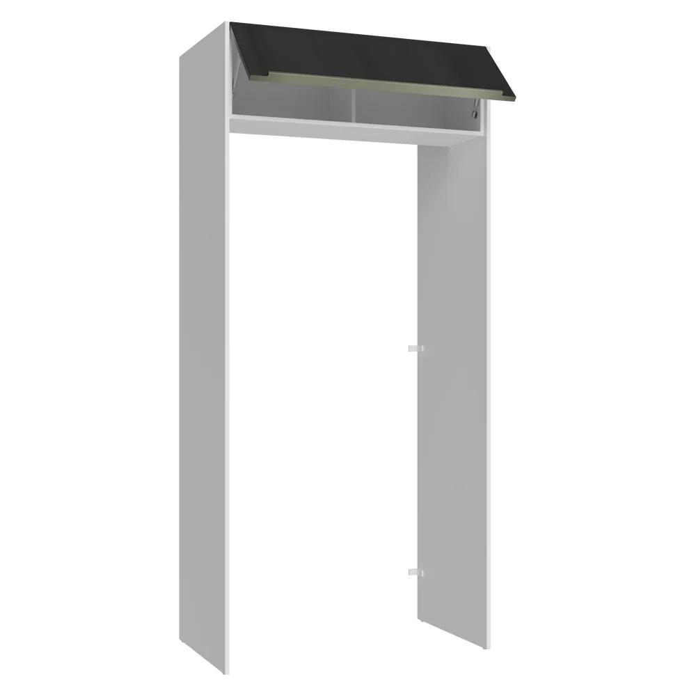Porta-Geladeira 103 cm 1 Porta Basculante Branco/Preto Lux Madesa - Image 5