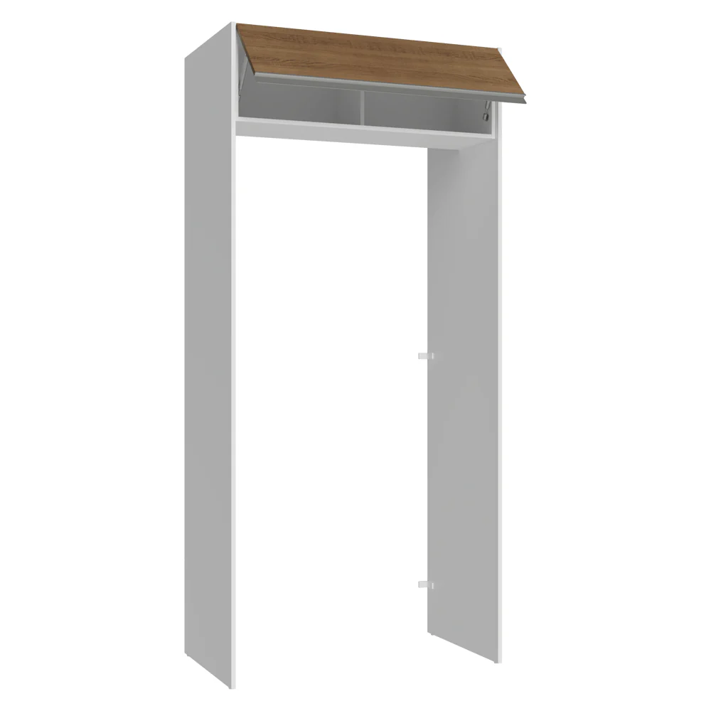 Porta-Geladeira 103 cm 1 Porta Basculante Branco/Rustic Glamy Madesa - Image 7