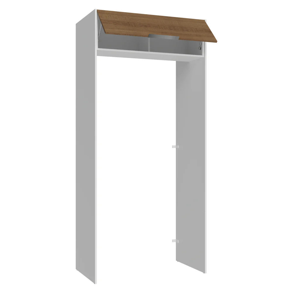 Porta-Geladeira 103 cm 1 Porta Basculante Branco/Rustic Stella Madesa - Image 7