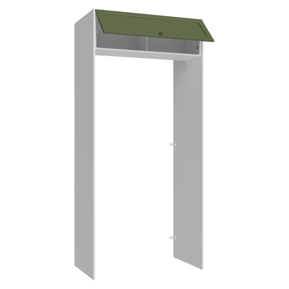 Porta-Geladeira 103 cm 1 Porta Basculante Branco/Verde Vik Madesa - Image 5