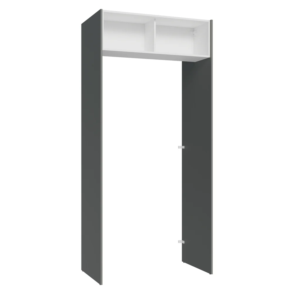 Porta-Geladeira 103 cm 1 Porta Basculante Cinza/Branco/Cinza Agata Madesa - Image 11