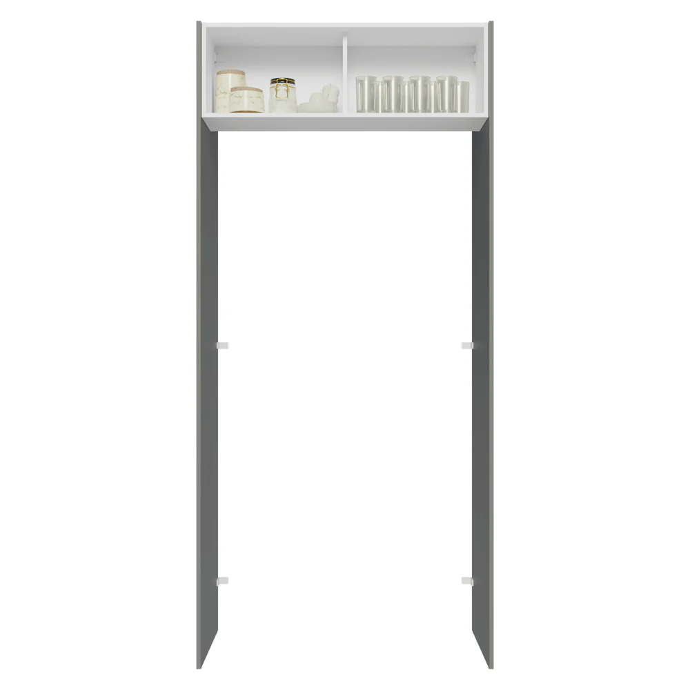 Porta-Geladeira 103 cm 1 Porta Basculante Cinza/Branco/Cinza Agata Madesa - Image 4