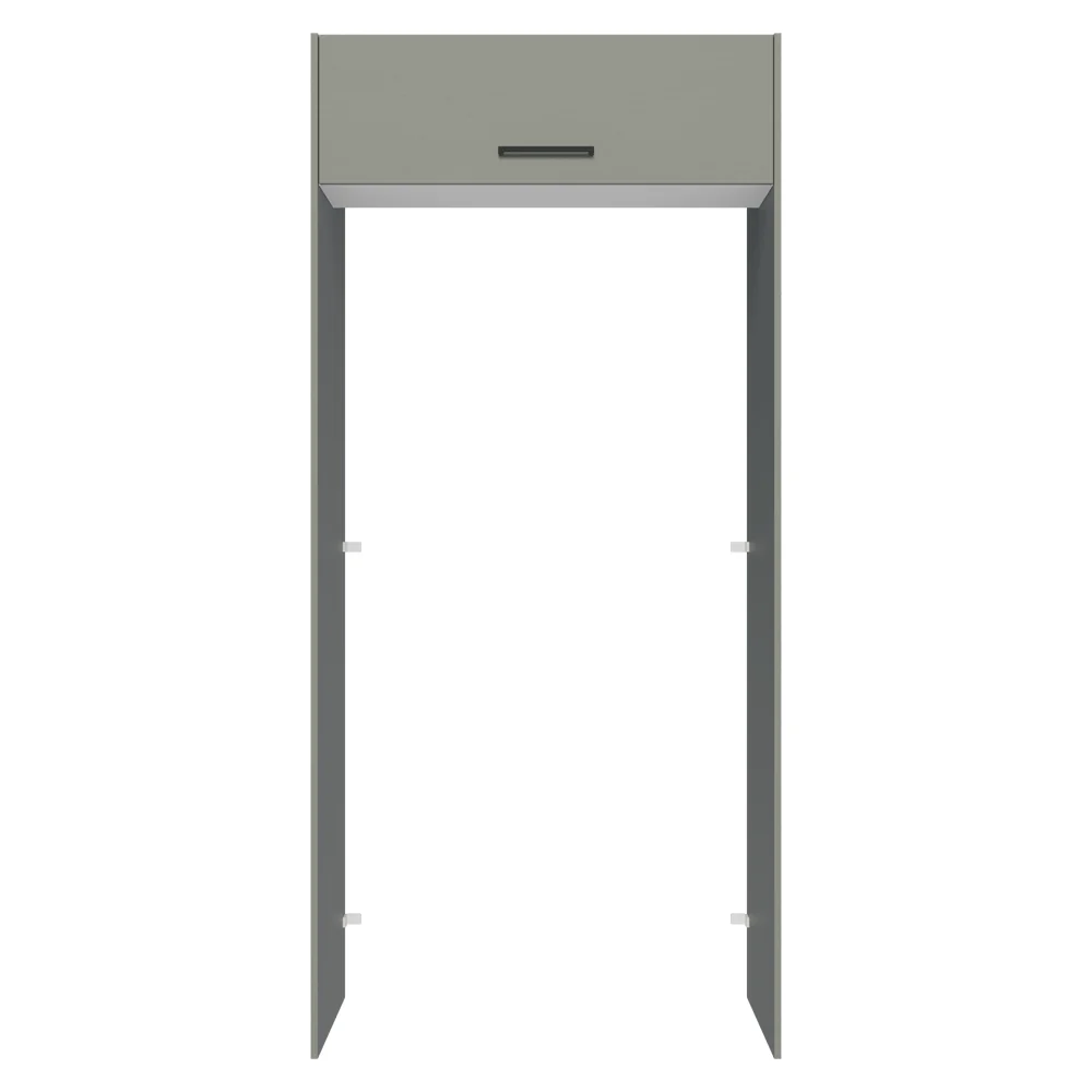 Porta-Geladeira 103 cm 1 Porta Basculante Cinza/Branco/Cinza Agata Madesa - Image 6