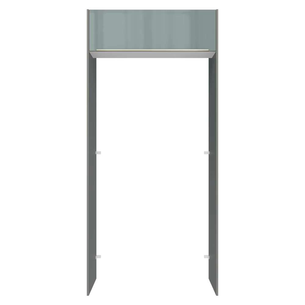 Porta-Geladeira 103 cm 1 Porta Basculante Cinza/Branco/Cinza Lux Madesa - Image 10