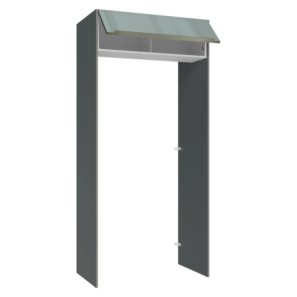 Porta-Geladeira 103 cm 1 Porta Basculante Cinza/Branco/Cinza Lux Madesa - Image 5