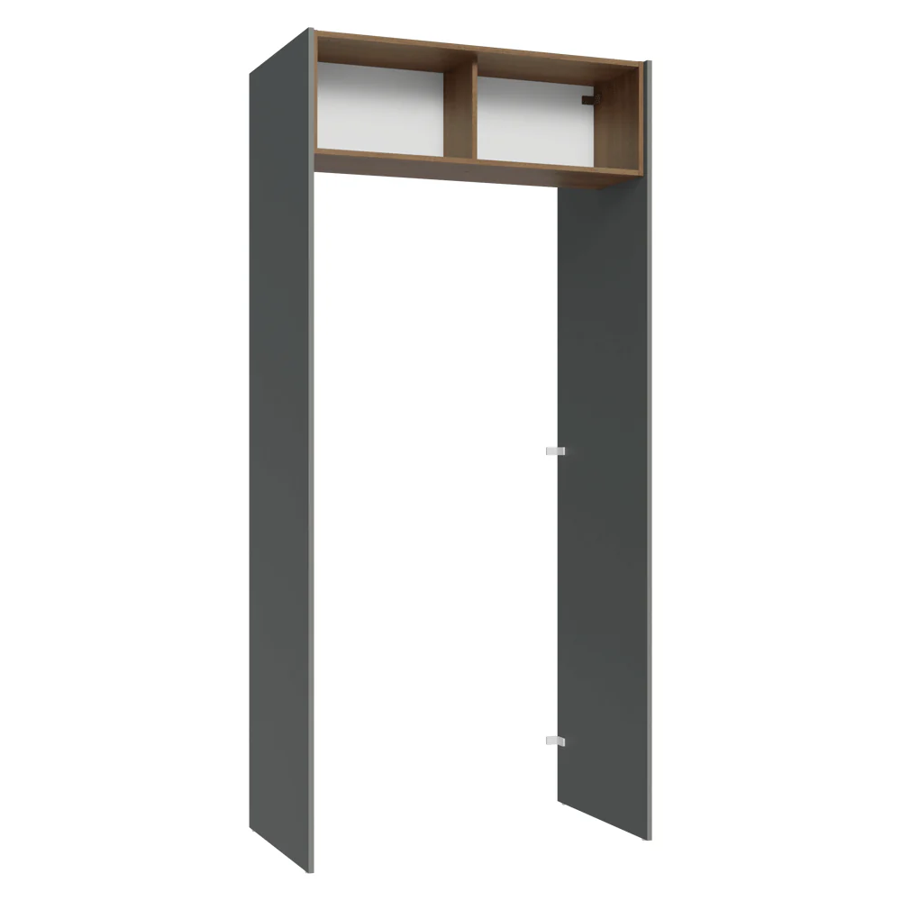 Porta-Geladeira 103 cm 1 Porta Basculante Cinza/Rustic/Cinza Agata Madesa - Image 11