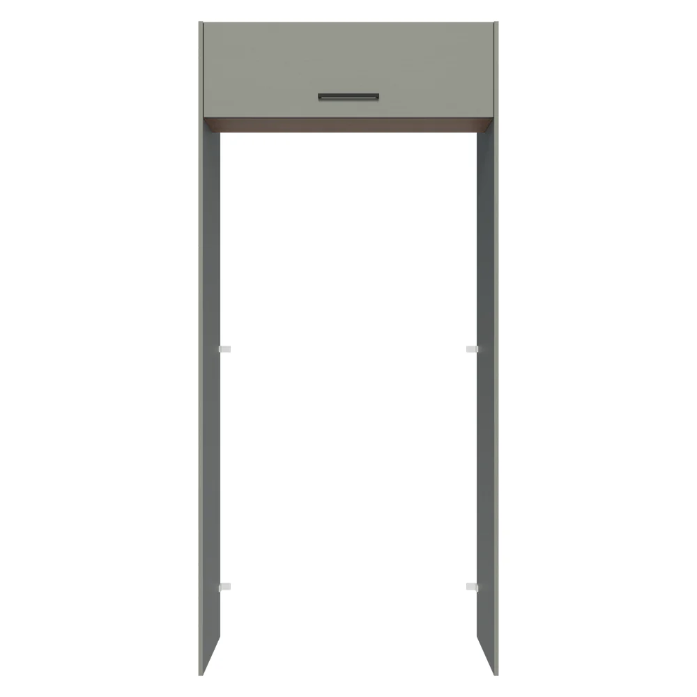 Porta-Geladeira 103 cm 1 Porta Basculante Cinza/Rustic/Cinza Agata Madesa - Image 6
