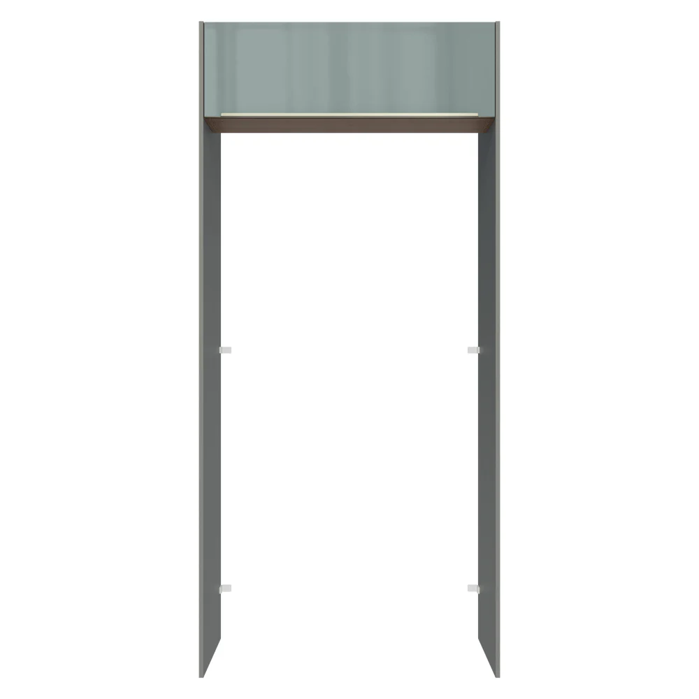 Porta-Geladeira 103 cm 1 Porta Basculante Cinza/Rustic/Cinza Lux Madesa - Image 10