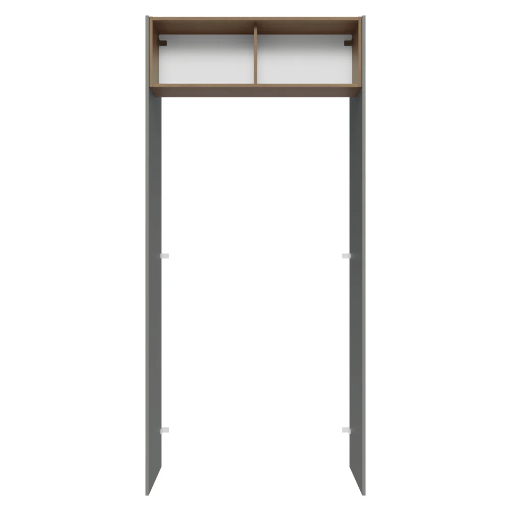 Porta-Geladeira 103 cm 1 Porta Basculante Cinza/Rustic/Cinza Lux Madesa - Image 11