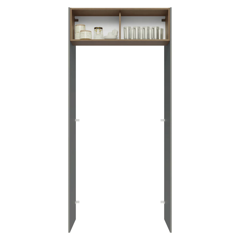 Porta-Geladeira 103 cm 1 Porta Basculante Cinza/Rustic/Cinza Lux Madesa - Image 4