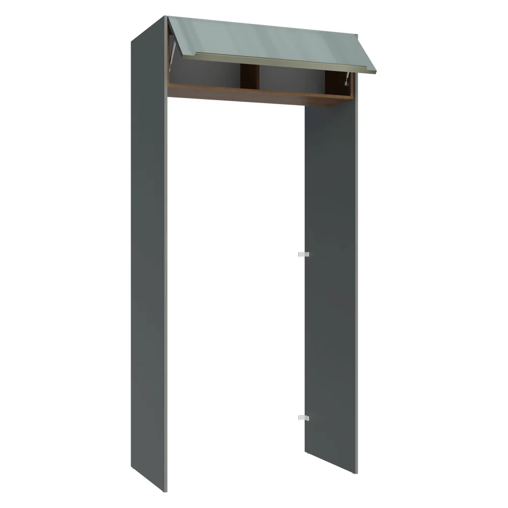 Porta-Geladeira 103 cm 1 Porta Basculante Cinza/Rustic/Cinza Lux Madesa - Image 5