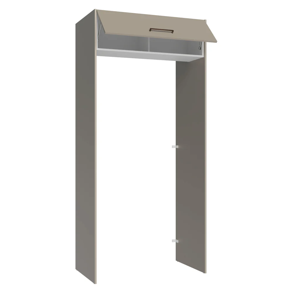 Porta-Geladeira 103 cm 1 Porta Basculante Crema/Branco/Crema Agata Madesa - Image 7