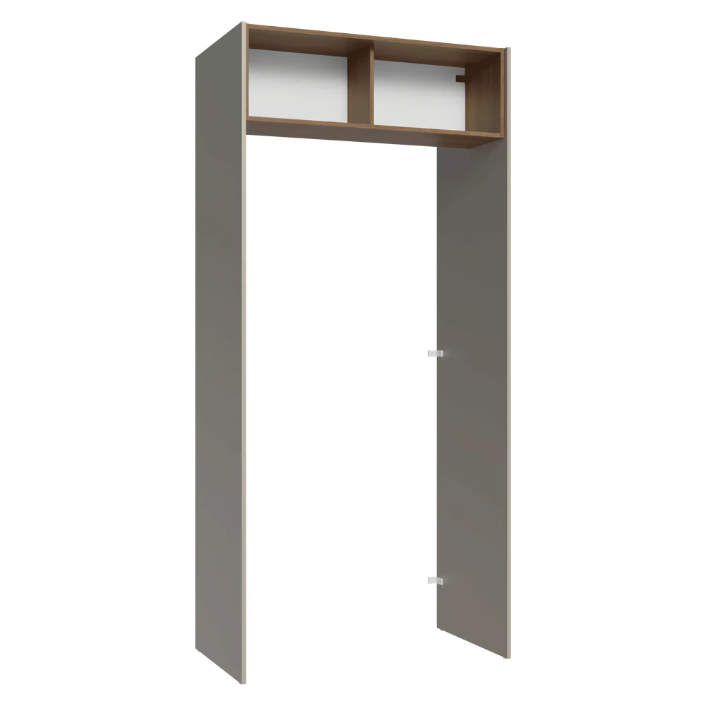 Porta-Geladeira 103 cm 1 Porta Basculante Crema/Rustic/Crema Agata Madesa - Image 10