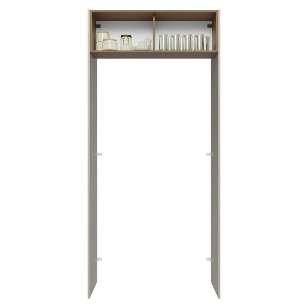 Porta-Geladeira 103 cm 1 Porta Basculante Crema/Rustic/Crema Agata Madesa - Image 4