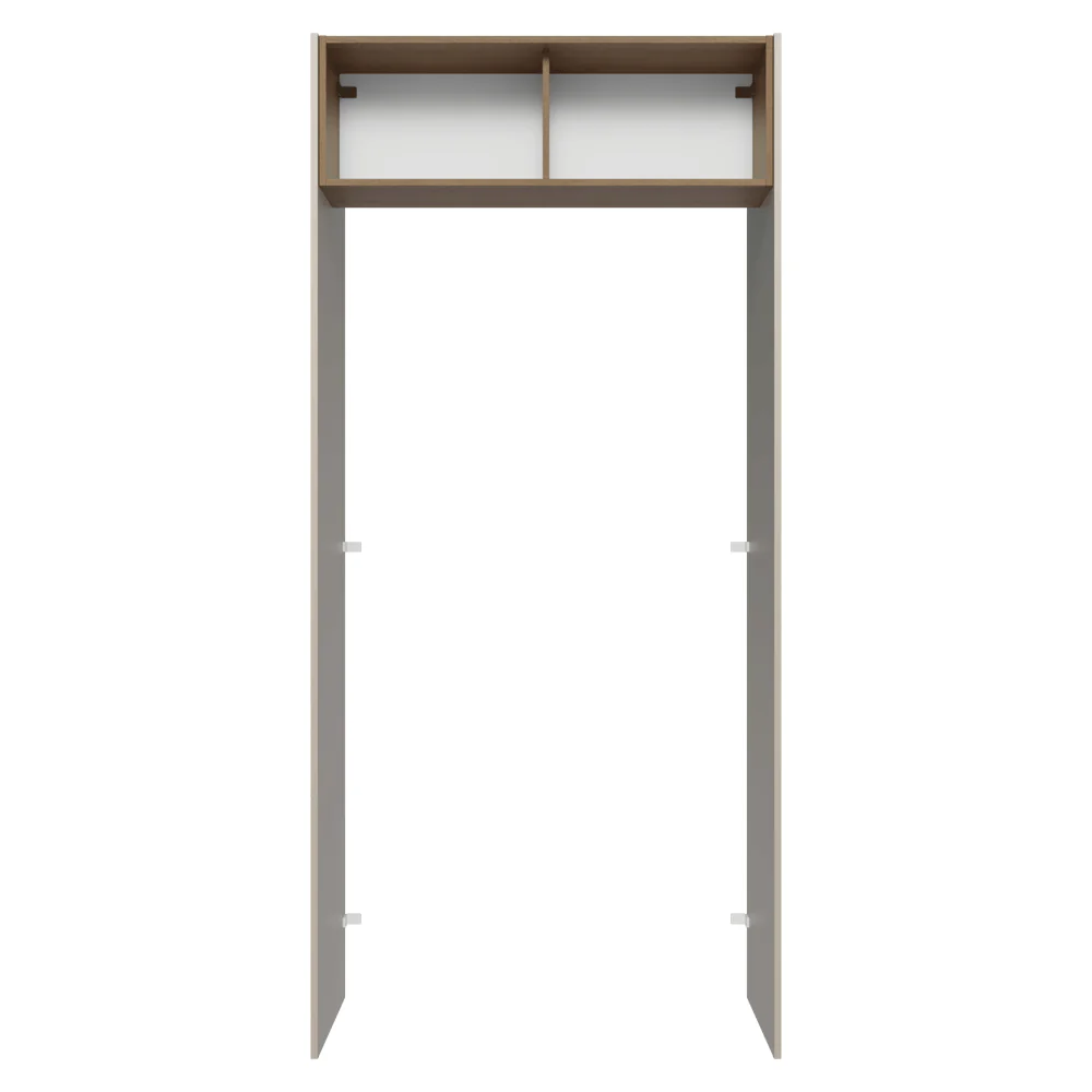 Porta-Geladeira 103 cm 1 Porta Basculante Crema/Rustic/Crema Vik Madesa - Image 12