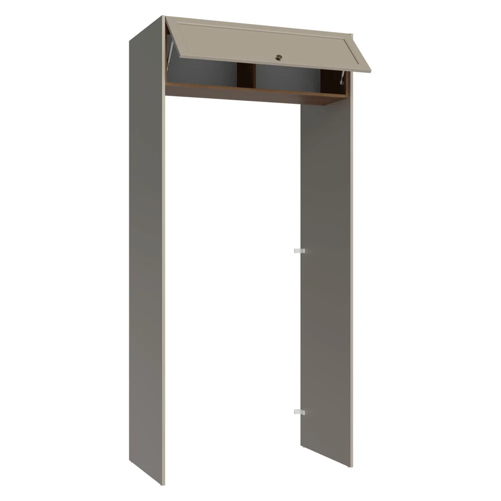 Porta-Geladeira 103 cm 1 Porta Basculante Crema/Rustic/Crema Vik Madesa - Image 8