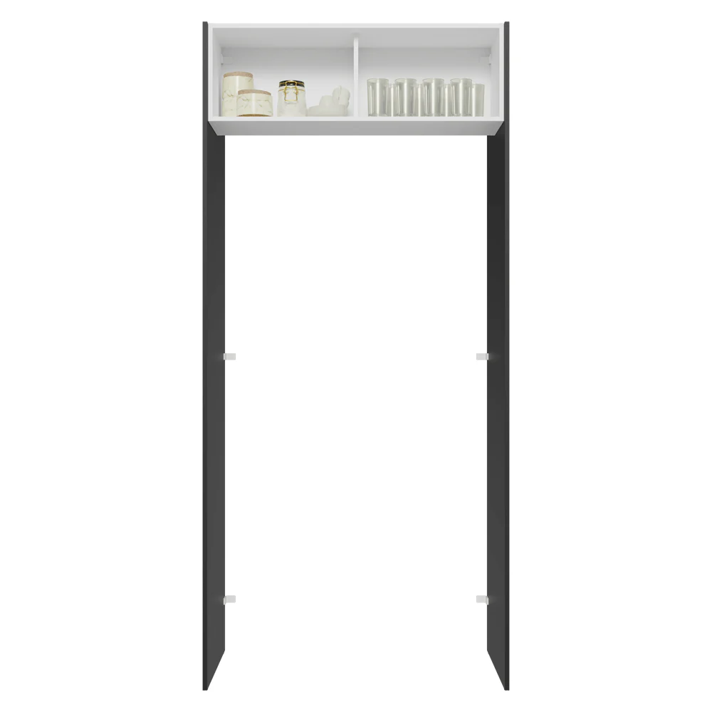 Porta-Geladeira 103 cm 1 Porta Basculante Preto/Branco/Preto Agata Madesa - Image 4