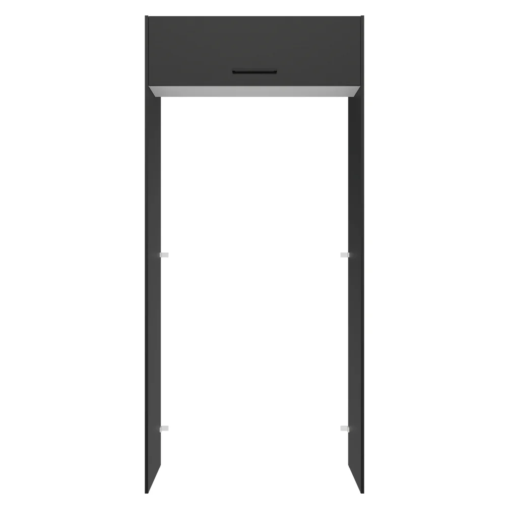 Porta-Geladeira 103 cm 1 Porta Basculante Preto/Branco/Preto Agata Madesa - Image 6