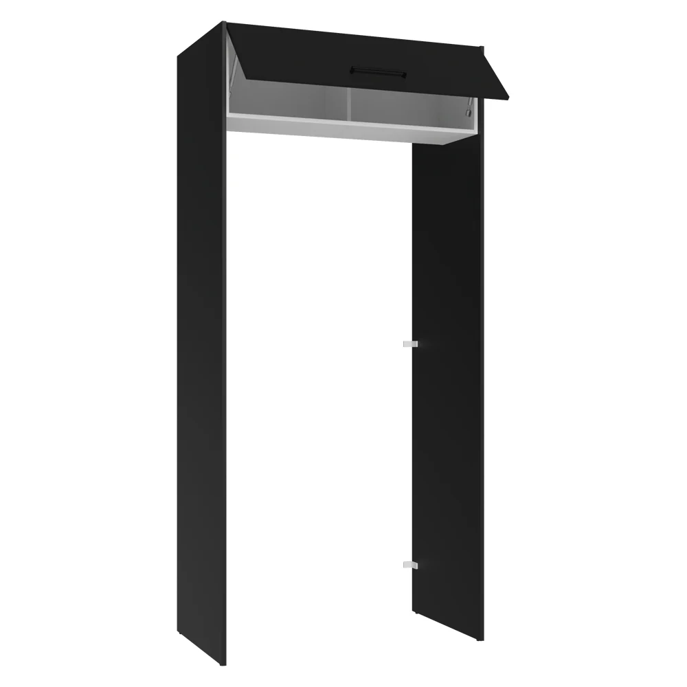 Porta-Geladeira 103 cm 1 Porta Basculante Preto/Branco/Preto Agata Madesa - Image 7
