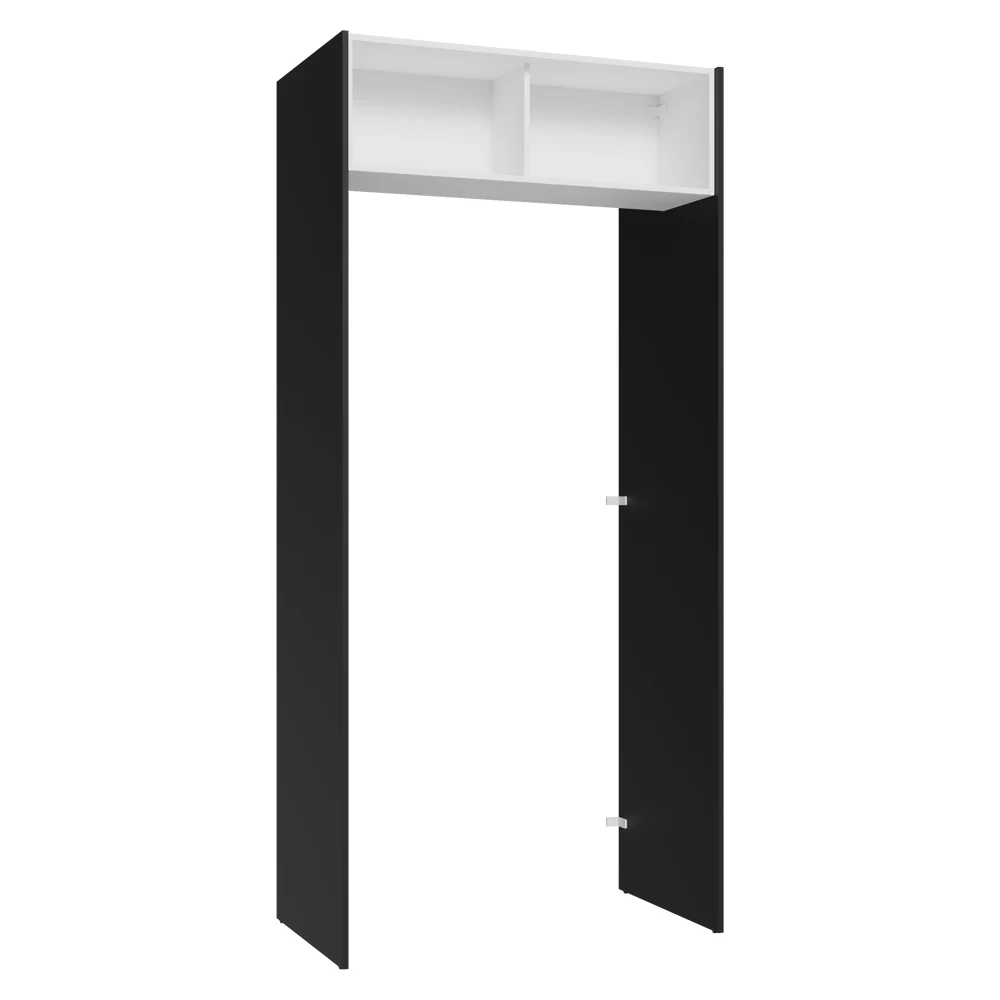 Porta-Geladeira 103 cm 1 Porta Basculante Preto/Branco/Preto Glamy Madesa - Image 11
