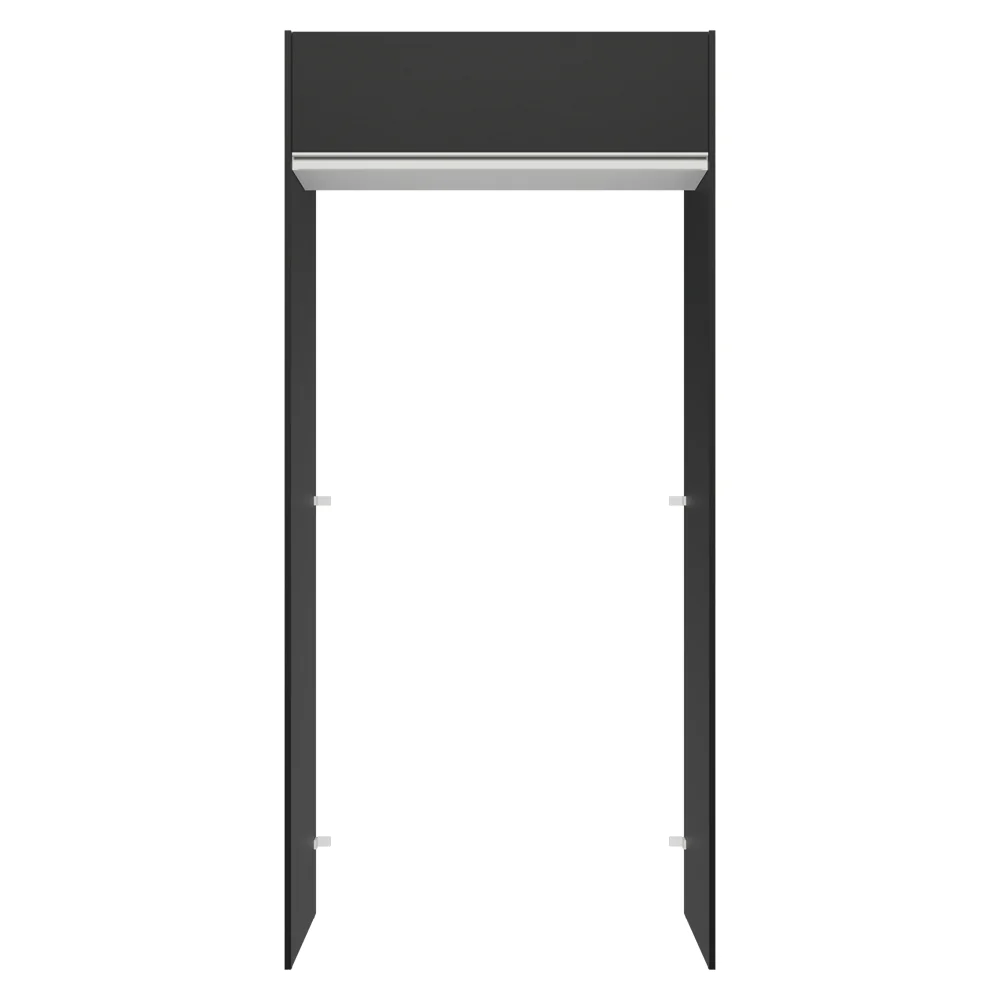 Porta-Geladeira 103 cm 1 Porta Basculante Preto/Branco/Preto Glamy Madesa - Image 6