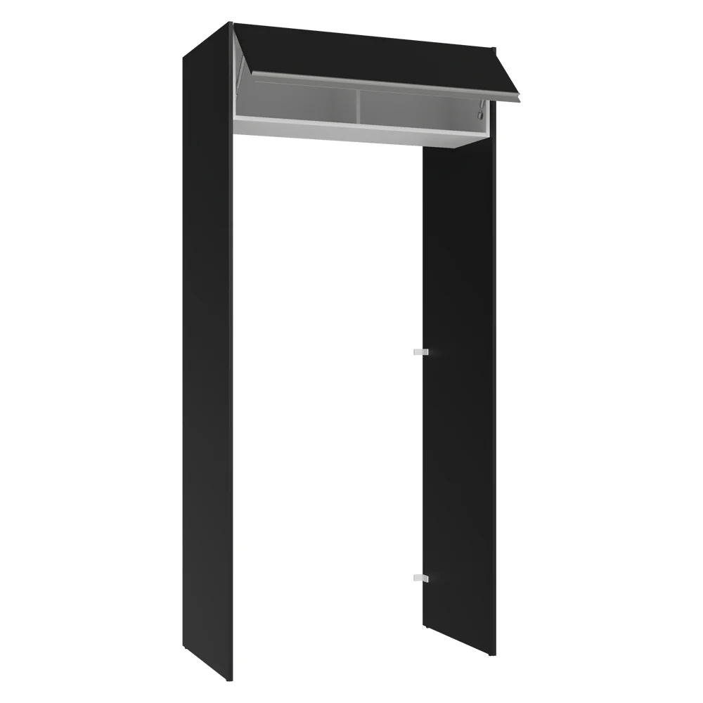 Porta-Geladeira 103 cm 1 Porta Basculante Preto/Branco/Preto Glamy Madesa - Image 7