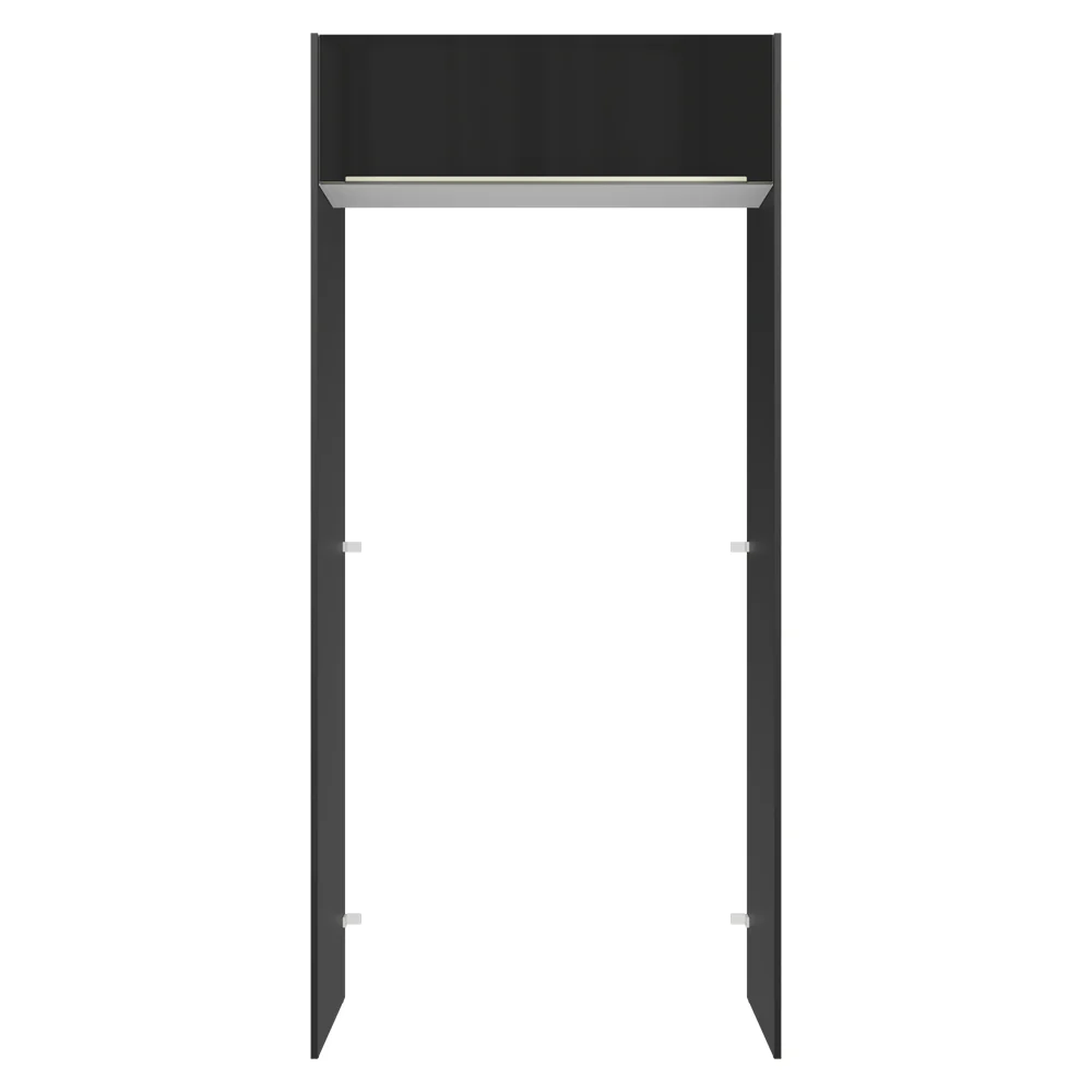 Porta-Geladeira 103 cm 1 Porta Basculante Preto/Branco/Preto Lux Madesa - Image 10