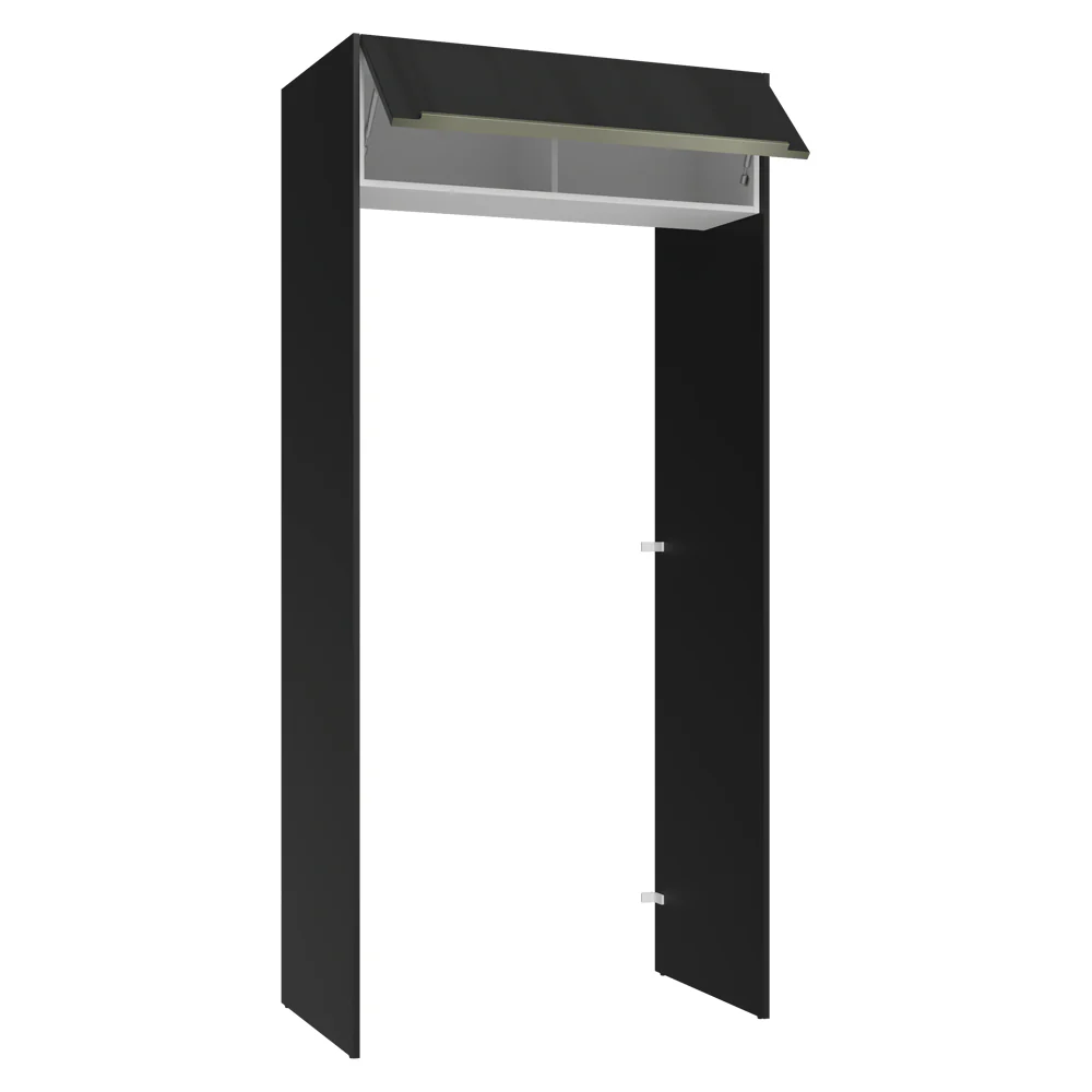 Porta-Geladeira 103 cm 1 Porta Basculante Preto/Branco/Preto Lux Madesa - Image 5