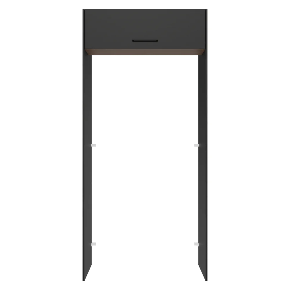 Porta-Geladeira 103 cm 1 Porta Basculante Preto/Rustic/Preto Agata Madesa - Image 6