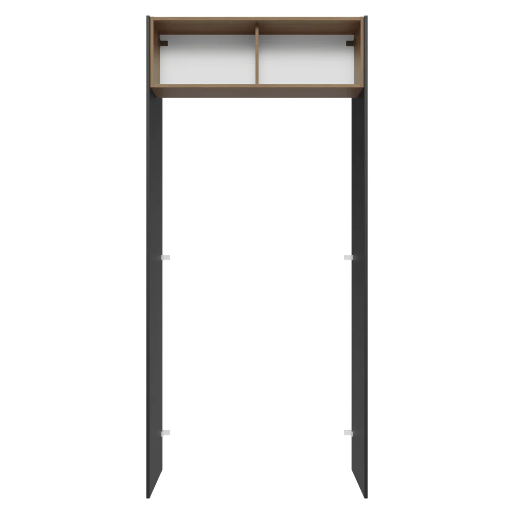 Porta-Geladeira 103 cm 1 Porta Basculante Preto/Rustic/Preto Agata Madesa - Image 9