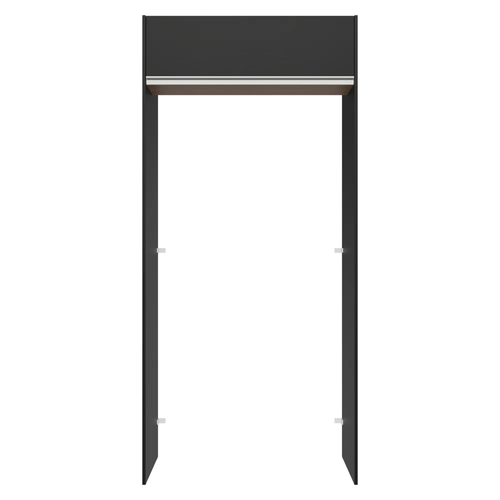 Porta-Geladeira 103 cm 1 Porta Basculante Preto/Rustic/Preto Glamy Madesa - Image 6