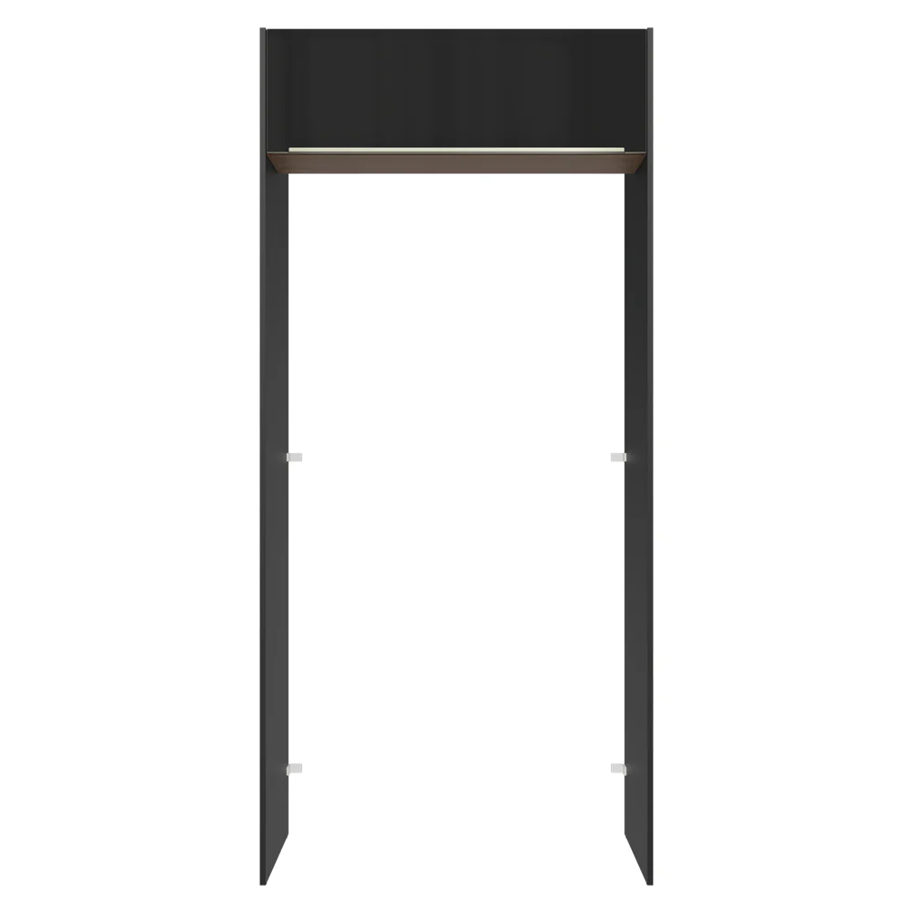 Porta-Geladeira 103 cm 1 Porta Basculante Preto/Rustic/Preto Lux Madesa - Image 10