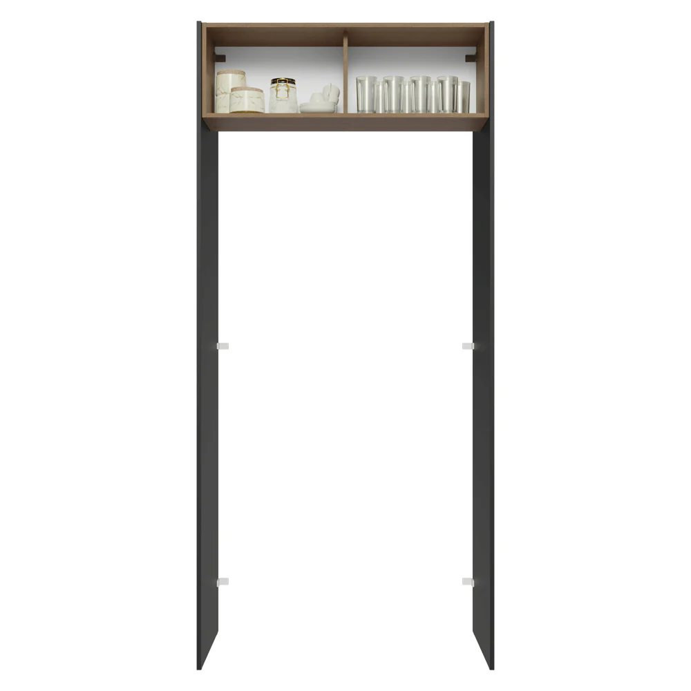 Porta-Geladeira 103 cm 1 Porta Basculante Preto/Rustic/Preto Lux Madesa - Image 4