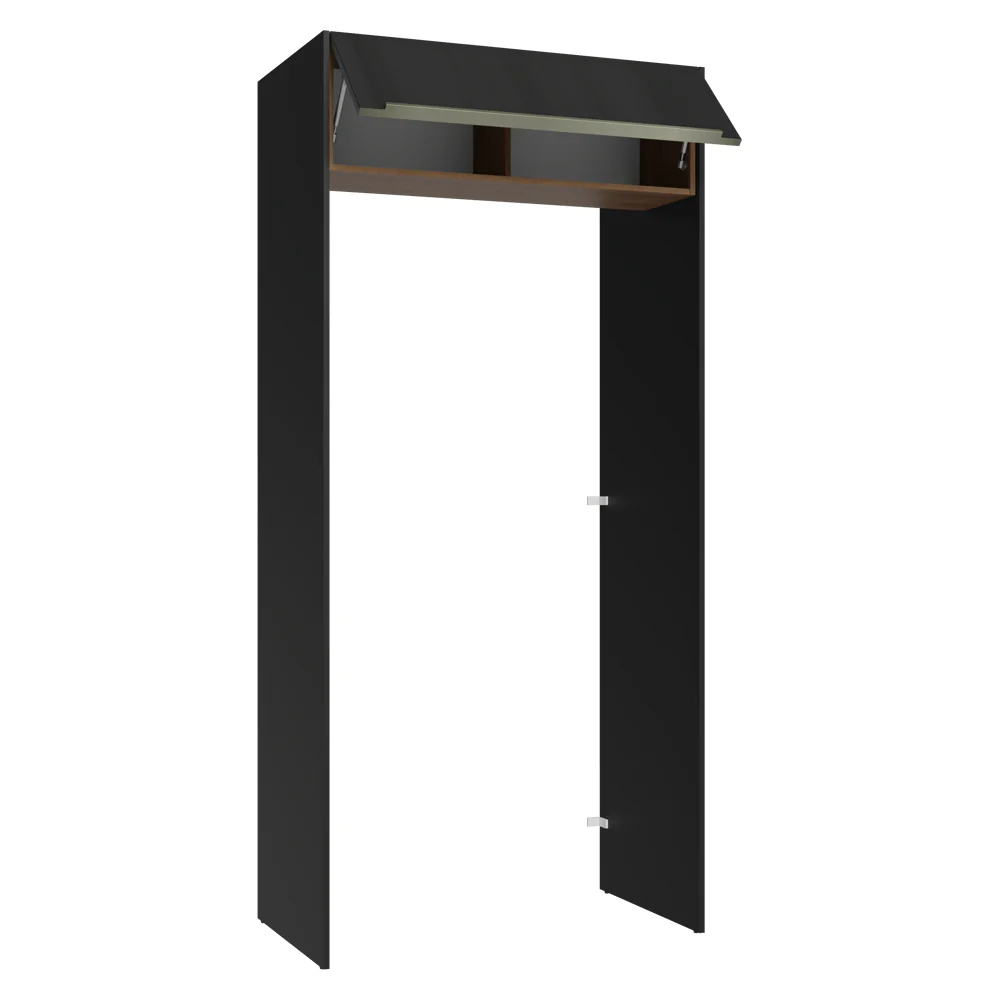 Porta-Geladeira 103 cm 1 Porta Basculante Preto/Rustic/Preto Lux Madesa - Image 5