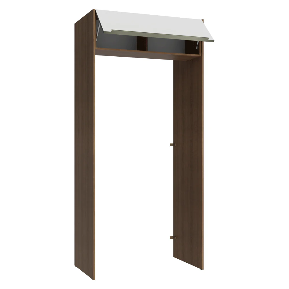 Porta-Geladeira 103 cm 1 Porta Basculante Rustic/Branco Veludo Lux Madesa - Image 5