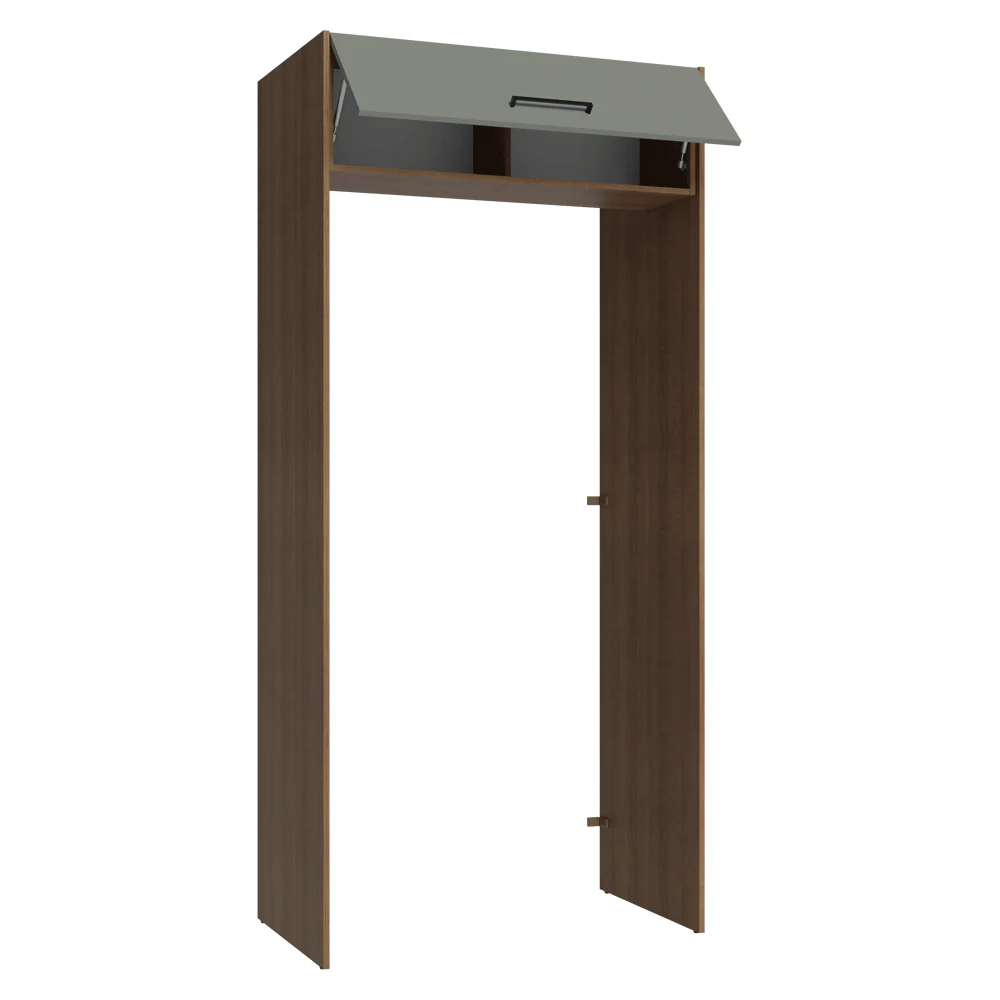 Porta-Geladeira 103 cm 1 Porta Basculante Rustic/Cinza Agata Madesa - Image 7
