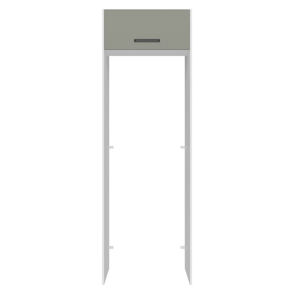 Porta-Geladeira 73 cm 1 Porta Basculante Branco/Cinza Agata Madesa - Image 6