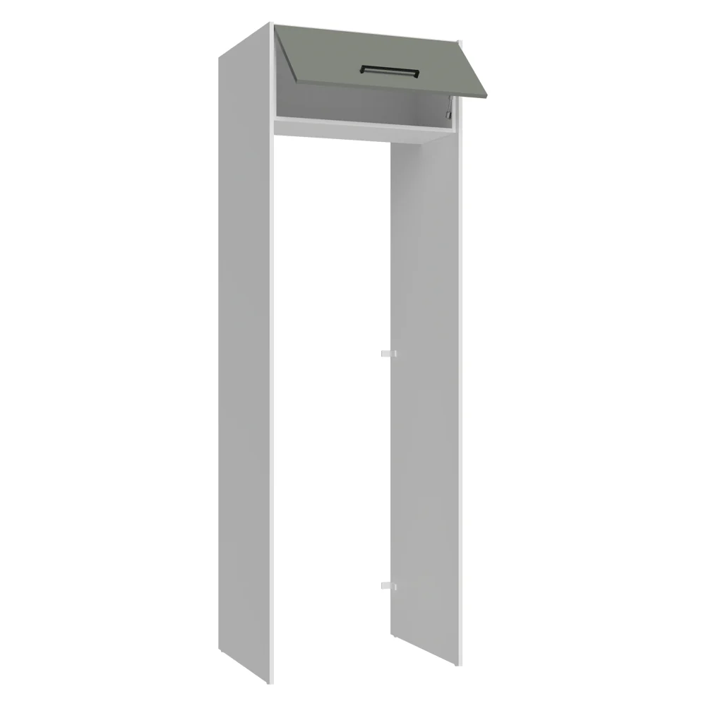 Porta-Geladeira 73 cm 1 Porta Basculante Branco/Cinza Agata Madesa - Image 7