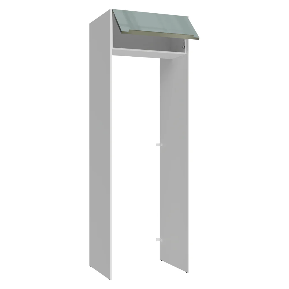 Porta-Geladeira 73 cm 1 Porta Basculante Branco/Cinza Lux Madesa - Image 5