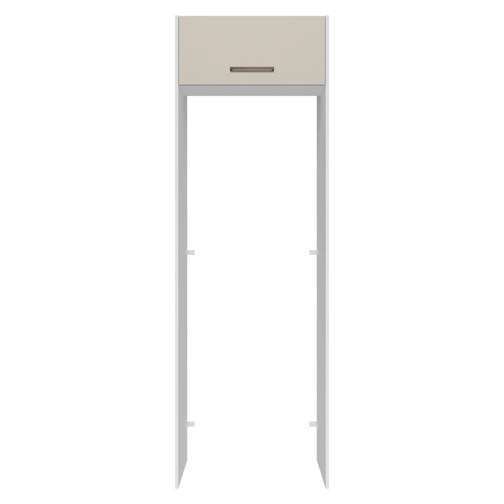 Porta-Geladeira 73 cm 1 Porta Basculante Branco/Crema Agata Madesa - Image 6