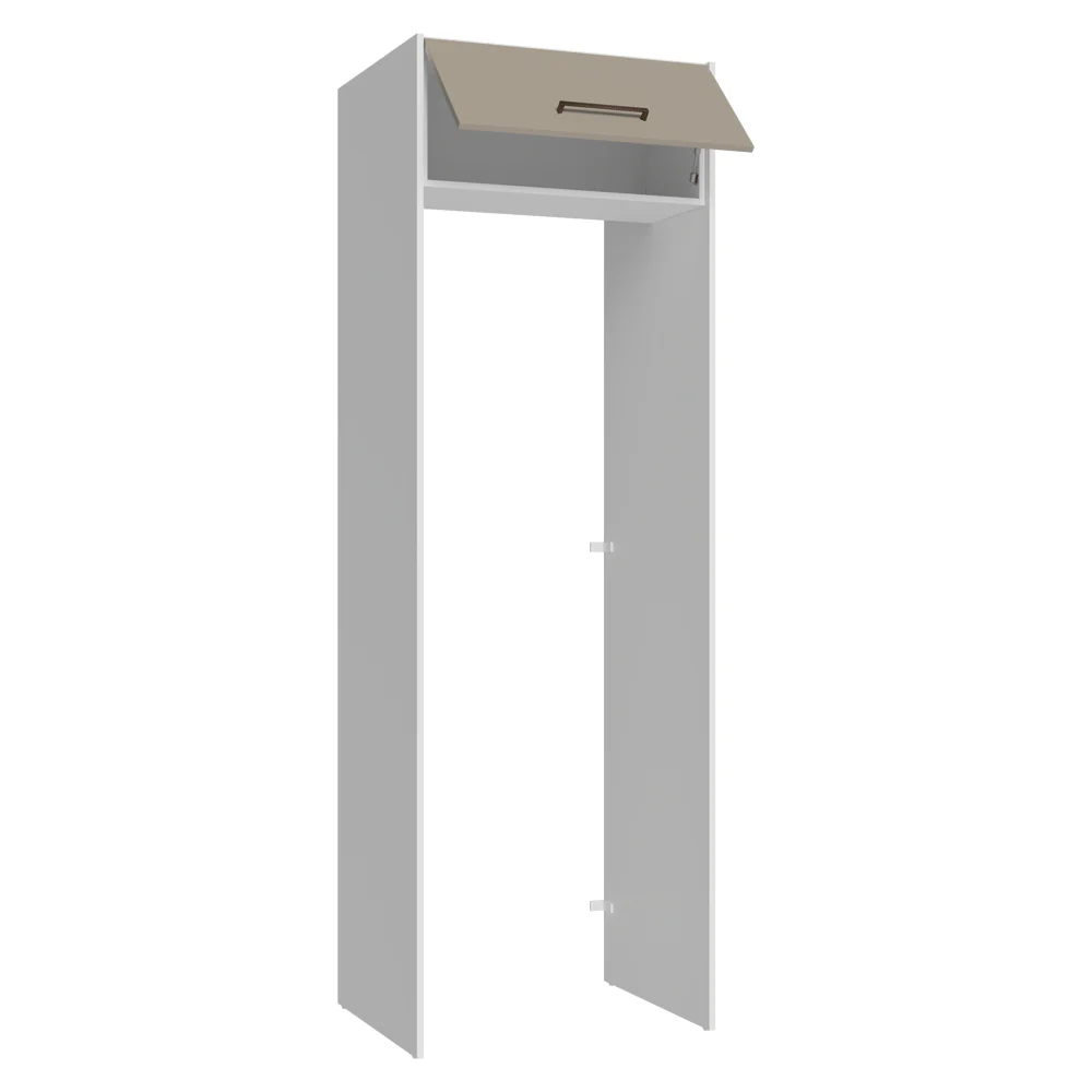 Porta-Geladeira 73 cm 1 Porta Basculante Branco/Crema Agata Madesa - Image 7