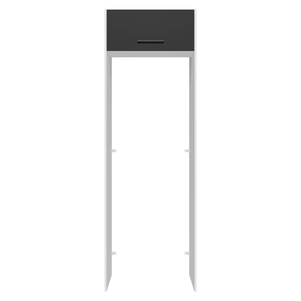 Porta-Geladeira 73 cm 1 Porta Basculante Branco/Preto Agata Madesa - Image 6
