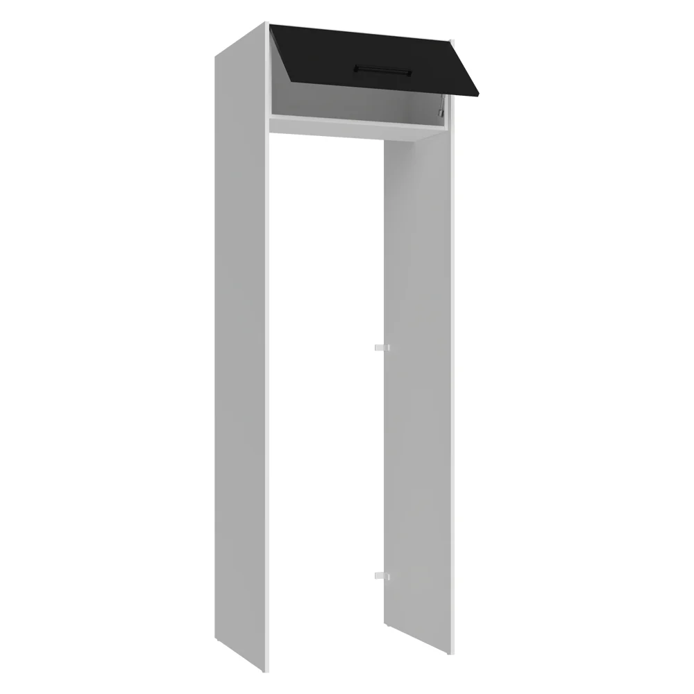 Porta-Geladeira 73 cm 1 Porta Basculante Branco/Preto Agata Madesa - Image 7