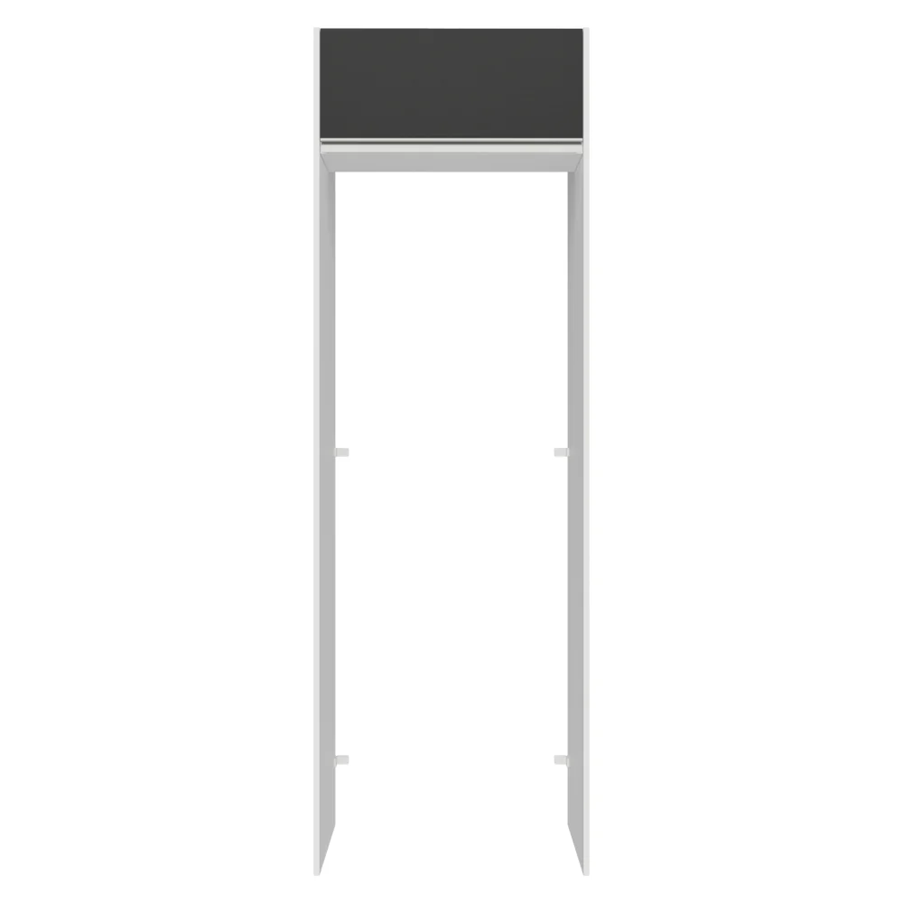Porta-Geladeira 73 cm 1 Porta Basculante Branco/Preto Glamy Madesa - Image 6