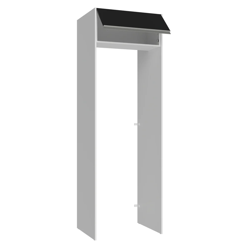 Porta-Geladeira 73 cm 1 Porta Basculante Branco/Preto Glamy Madesa - Image 7