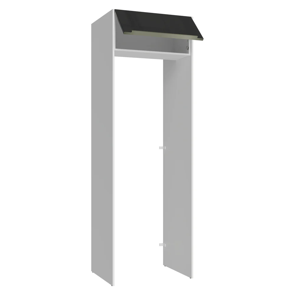 Porta-Geladeira 73 cm 1 Porta Basculante Branco/Preto Lux Madesa - Image 5