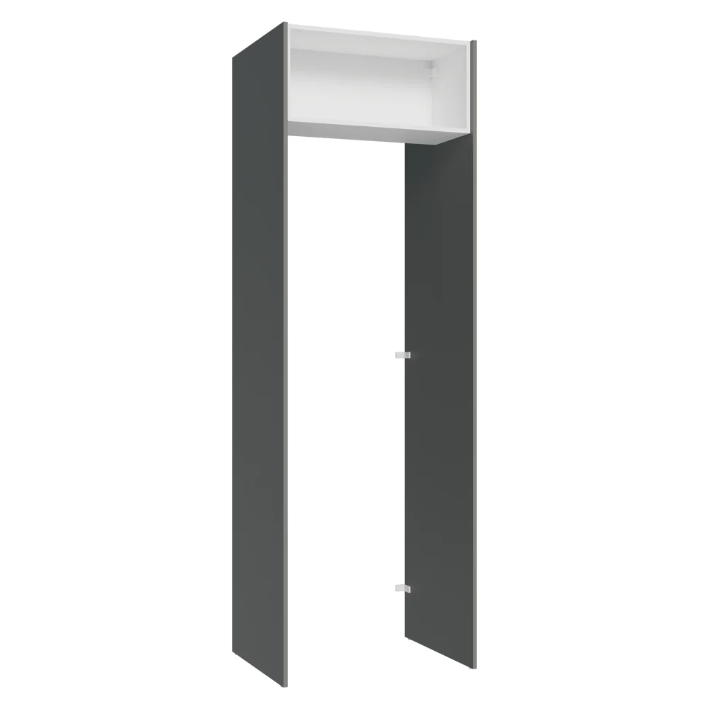 Porta-Geladeira 73 cm 1 Porta Basculante Cinza/Branco/Cinza Agata Madesa - Image 11