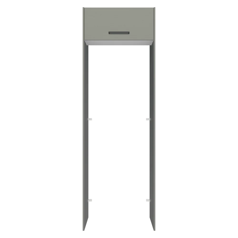 Porta-Geladeira 73 cm 1 Porta Basculante Cinza/Branco/Cinza Agata Madesa - Image 6